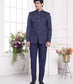 Violet jodhpuri with imported jaquard silk and faux satin