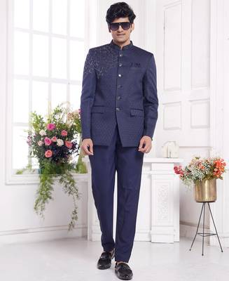 violet jodhpuri with imported jaquard silk and faux satin 2