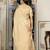 Light yellow tissue linen khatli handwork saree