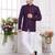 Men's wine  jodhpuri with imported jaquard silk and faux satin
