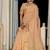 Light peach tissue linen khatli handwork saree