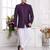 Men's wine  jodhpuri with imported jaquard silk and faux satin