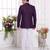 Men's wine  jodhpuri with imported jaquard silk and faux satin