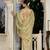 Light green tissue linen khatli handwork saree