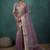 light purple tissue linen khatli handwork saree