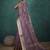 light purple tissue linen khatli handwork saree