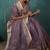 light purple tissue linen khatli handwork saree