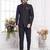 Men's black  jodhpuri with imported jaquard silk and faux satin