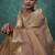 beige tissue linen khatli handwork saree