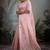 light pink tissue linen khatli handwork saree