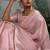 light pink tissue linen khatli handwork saree