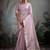 lilac tissue linen khatli handwork saree