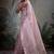 lilac tissue linen khatli handwork saree