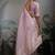 lilac tissue linen khatli handwork saree