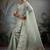light blue tissue linen khatli handwork saree