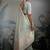 light blue tissue linen khatli handwork saree