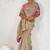 chiku soft tissue linen saree with blouse piece