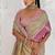 chiku soft tissue linen saree with blouse piece