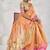 light orange soft tissue linen saree with blouse piece