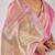 light pink soft tissue linen saree with blouse piece