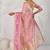 light pink soft tissue linen saree with blouse piece