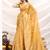 light yellow crush tissue designer saree