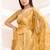 light yellow crush tissue designer saree