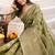 light peach crush tissue designer saree