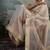 off white tissue silk blend saree with tissue brocade blouse piece