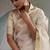 off white tissue silk blend saree with tissue brocade blouse piece