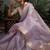 light purple tissue silk blend saree with tissue brocade blouse piece