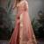light peach tissue silk blend saree with tissue brocade blouse piece