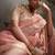 light peach tissue silk blend saree with tissue brocade blouse piece