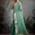 light blue tissue silk blend saree with tissue brocade blouse piece