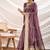 Plum linen tissue border work saree