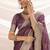 Plum linen tissue border work saree