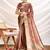 Rust soft linen tissue border work saree