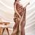 Rust soft linen tissue border work saree