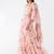 Pink printed georgette saree