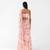 Pink printed georgette saree