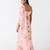 Pink printed georgette saree