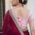maroon satin velvet saree with blouse piece