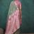 light blue linen blend woven sequin work saree