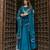 Art Silk Embroidery Work Anarkali Kurta Pant with Net Dupatta Set For Women