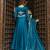 Art Silk Embroidery Work Anarkali Kurta Pant with Net Dupatta Set For Women