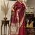Maroon cutdana work kota linen saree