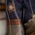 Navy blue cutdana work kota linen saree