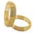 Set of 2 silver plated beads studded bangles
