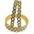 Set of 2 gold plated cubic zircon studded bangles