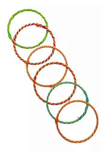 Set of 12 multicolour thread bangles set